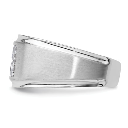 14k White Gold 7/8 Ct. Lab Grown Diamond VS/SI+ G+ Men's Ring