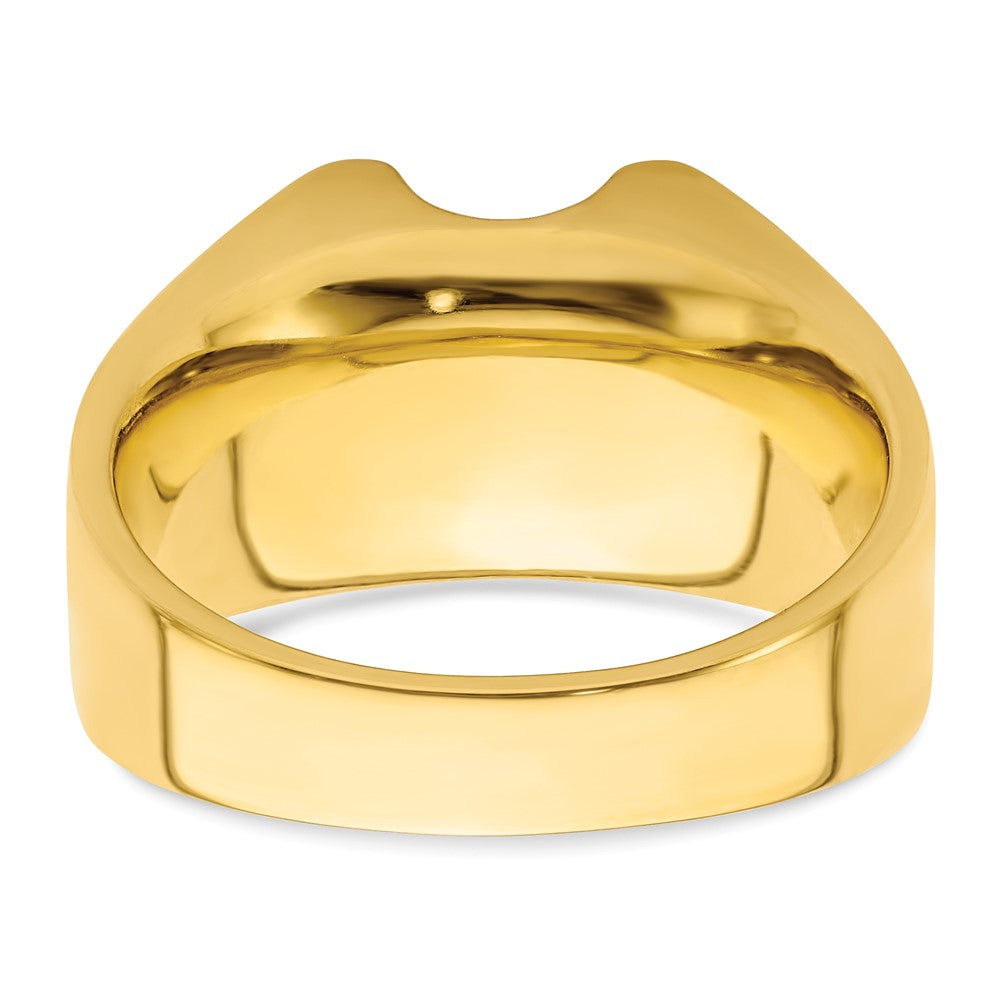 14k Two-Tone 1 Ct. Lab Grown Diamond VS/SI+ G+ Polished and Satin Men's Ring