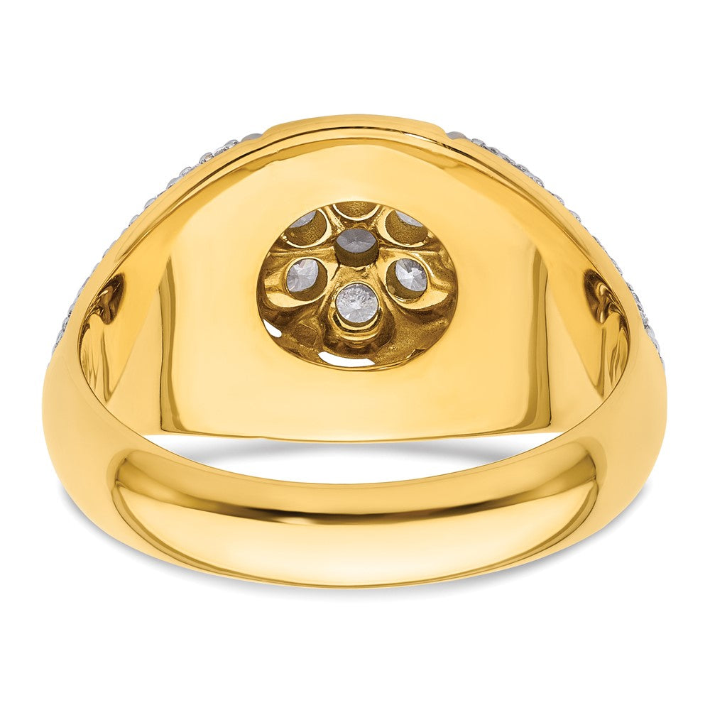 14k Two-Tone 1 1/4 Ct. Lab Grown Diamond VS/SI+ G+ Men's Cluster Ring