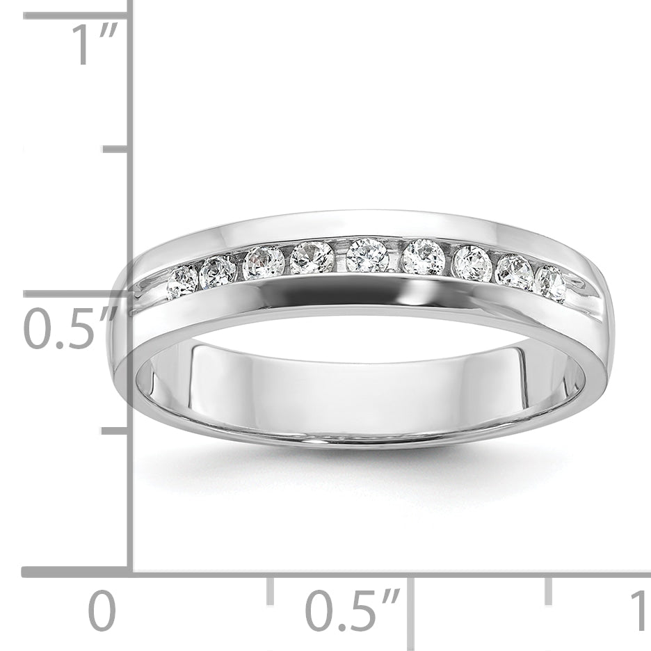 14k White Gold Men's 1/4 carat Diamond Complete Ring