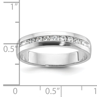 14k White Gold Men's 1/4 carat Diamond Complete Ring