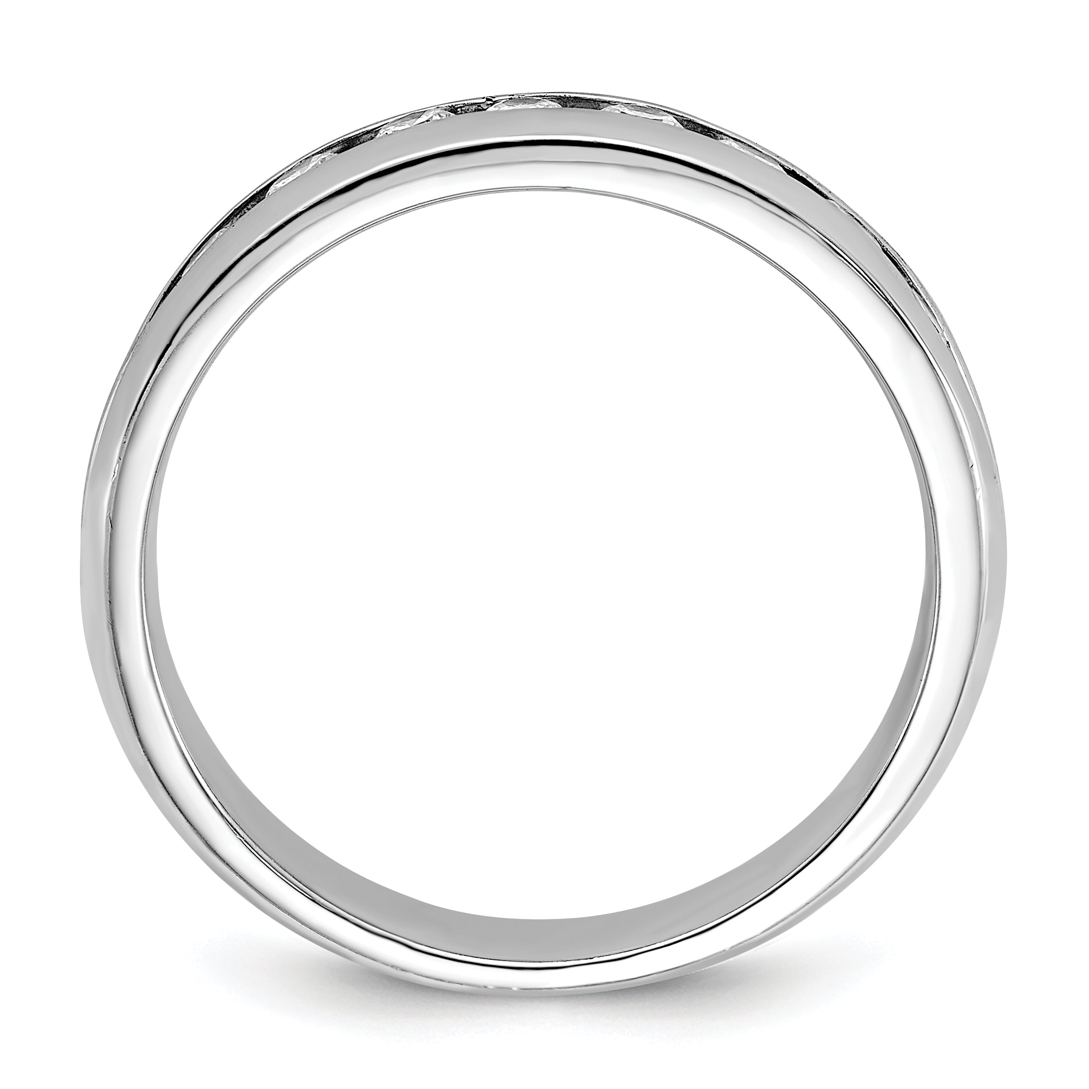 14k White Gold Men's 1/2 carat Diamond Complete Ring
