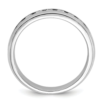 14k White Gold Men's 1/2 carat Diamond Complete Ring