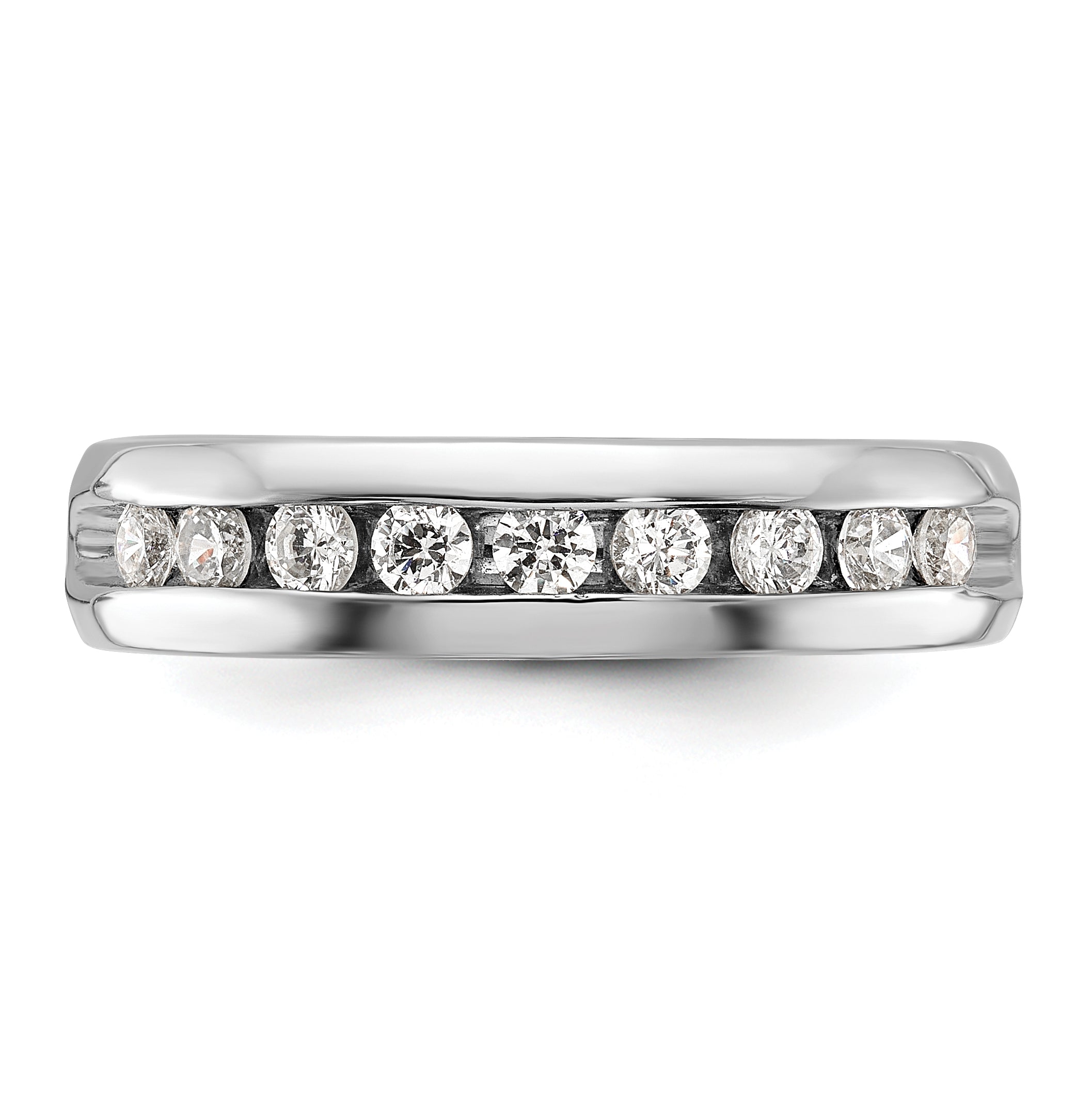 14k White Gold Men's 1/2 carat Diamond Complete Ring