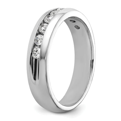 14k White Gold Men's 1/2 carat Diamond Complete Ring