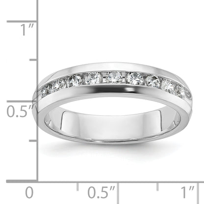 14k White Gold Men's 1/2 carat Diamond Complete Ring