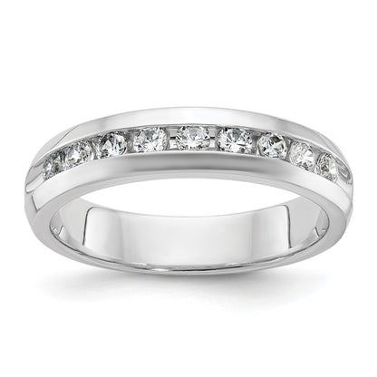 14k White Gold Men's 1/2 carat Diamond Complete Ring