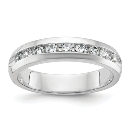 14k White Gold Men's 1/2 carat Diamond Complete Ring