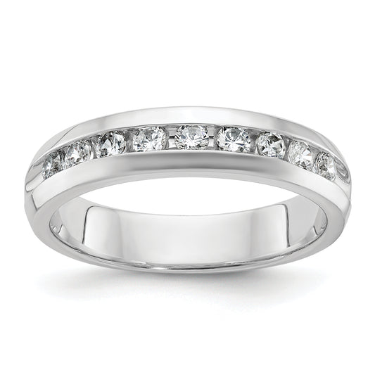 14k White Gold Men's 1/2 carat Diamond Complete Ring