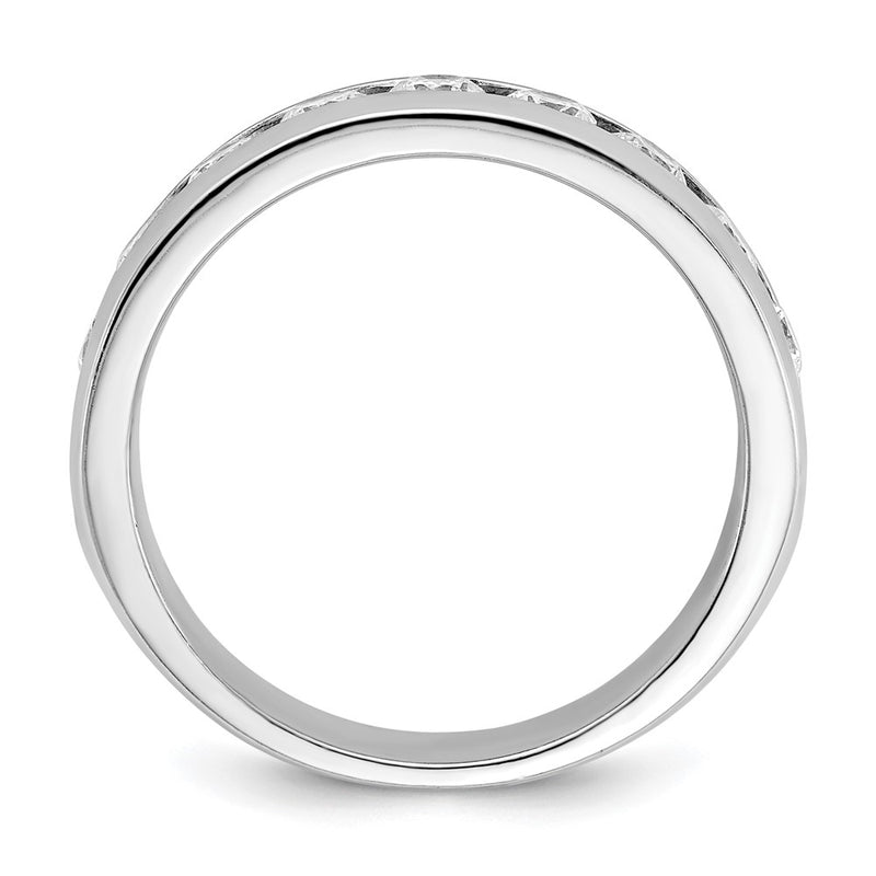 14k White Gold Men's 1 carat Diamond Complete Ring