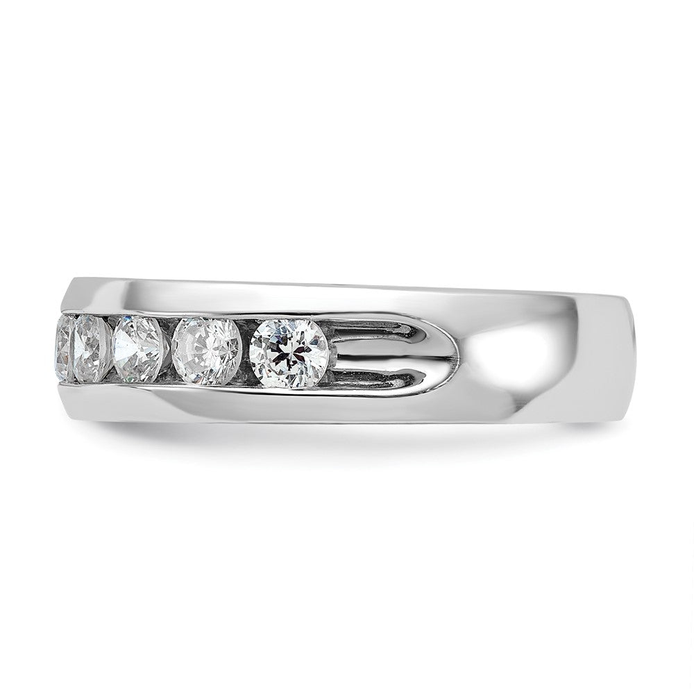 14k White Gold Men's 1 carat Diamond Complete Ring