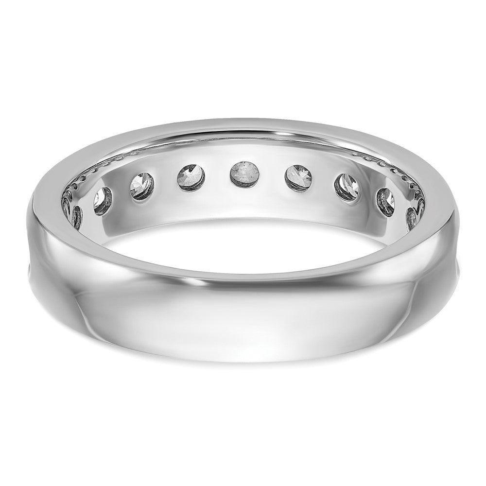 14k White Gold Men's 1 carat Diamond Complete Ring