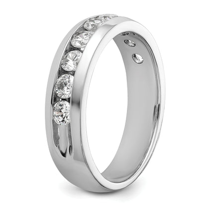 14k White Gold Men's 1 carat Diamond Complete Ring