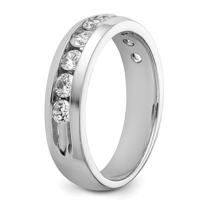 14k White Gold Men's 1 carat Diamond Complete Ring