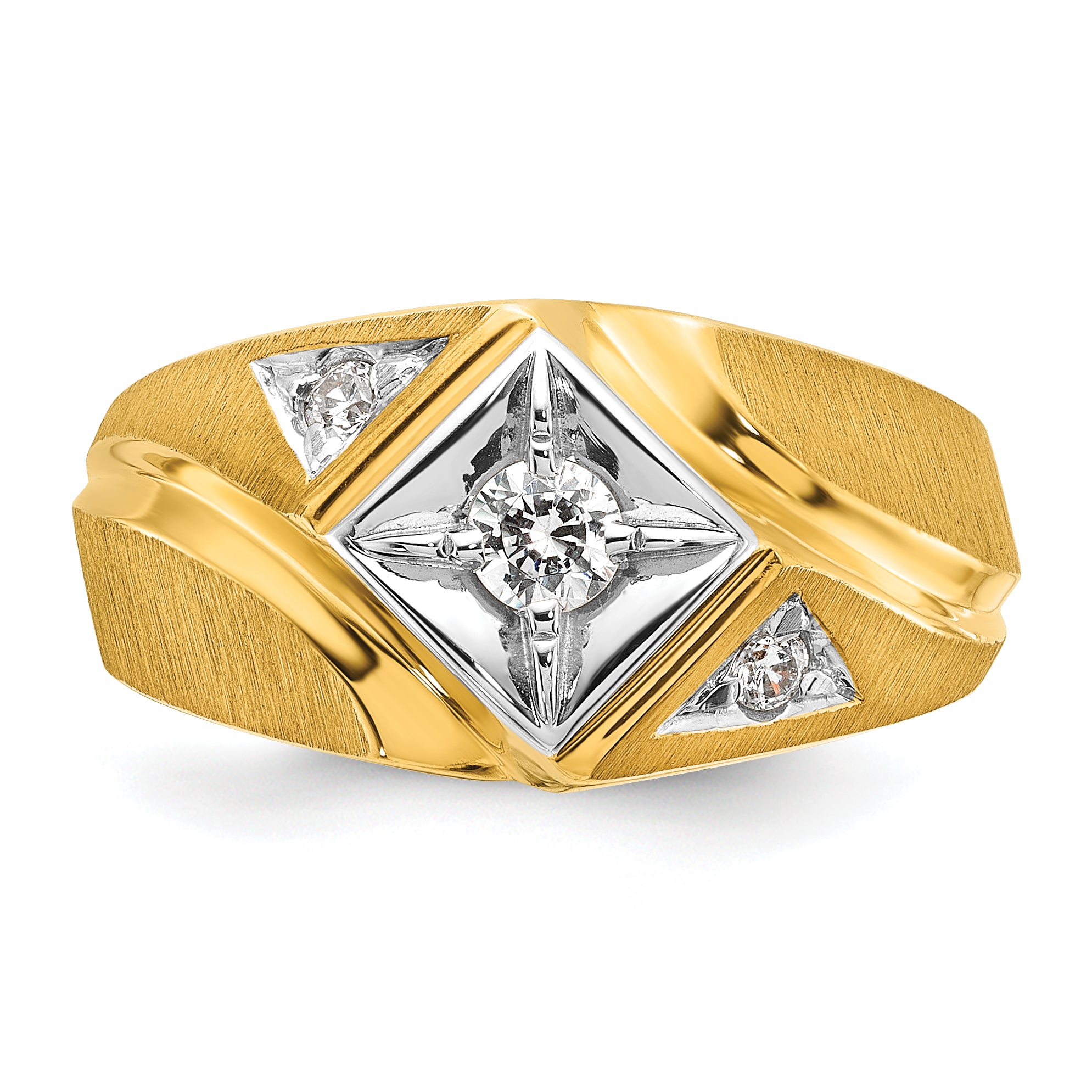 10K Two-Tone 10Ky Fancy Ring Mounting