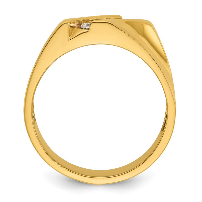 14k Yellow Gold Men's Diamond 1/3 carat Complete Ring