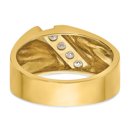 14k Yellow Gold Men's Diamond 1/3 carat Complete Ring
