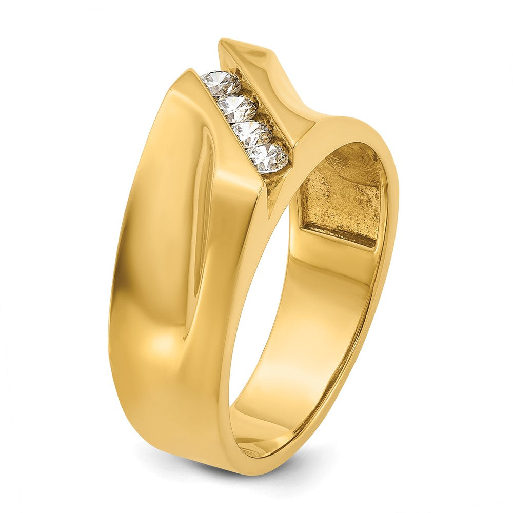 14k Yellow Gold Men's Diamond 1/3 carat Complete Ring