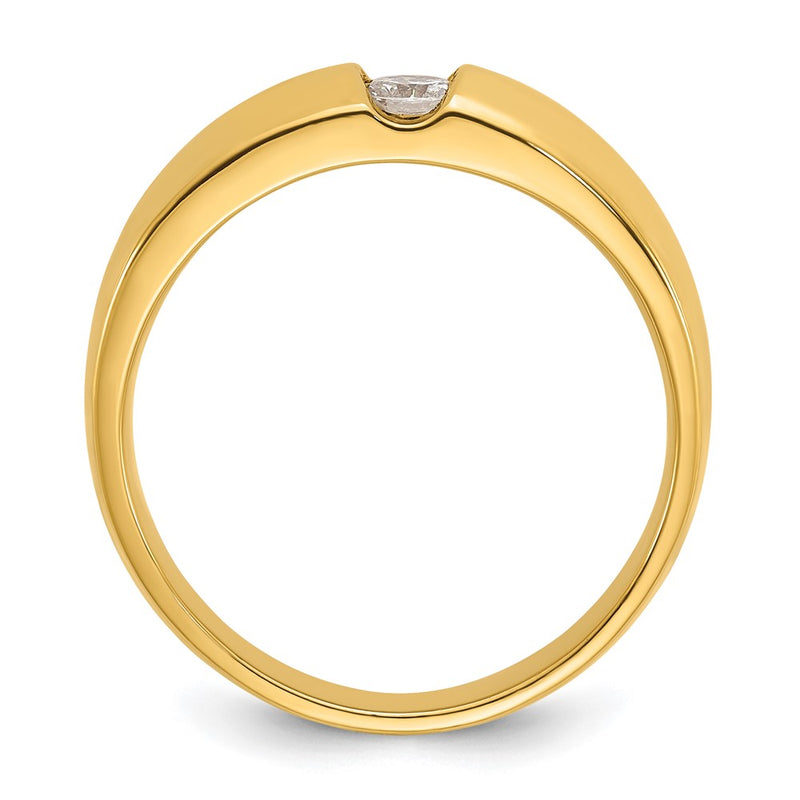 14k Yellow Gold Men's 1/5 carat Diamond Complete Ring