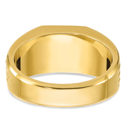 14k Two-tone Gold Men's 1/2 carat Diamond Complete Ring