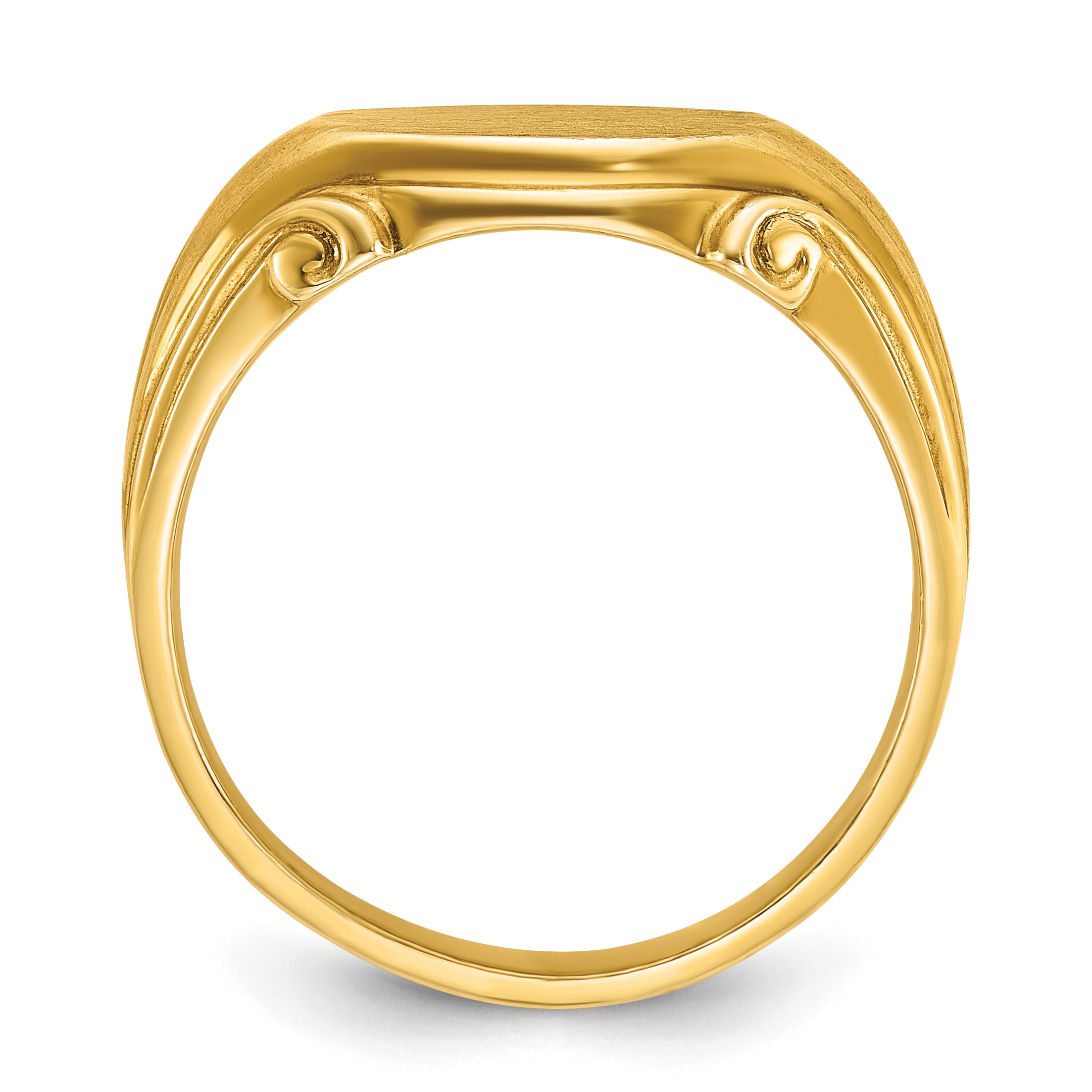 14k Yellow Gold 12x10mm Men's Signet Ring