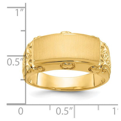 10K Yellow Gold 10Ky Fancy Ring Mounting