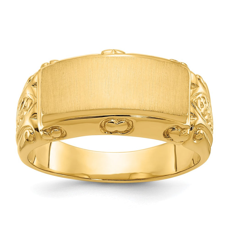 10K Yellow Gold 10Ky Fancy Ring Mounting