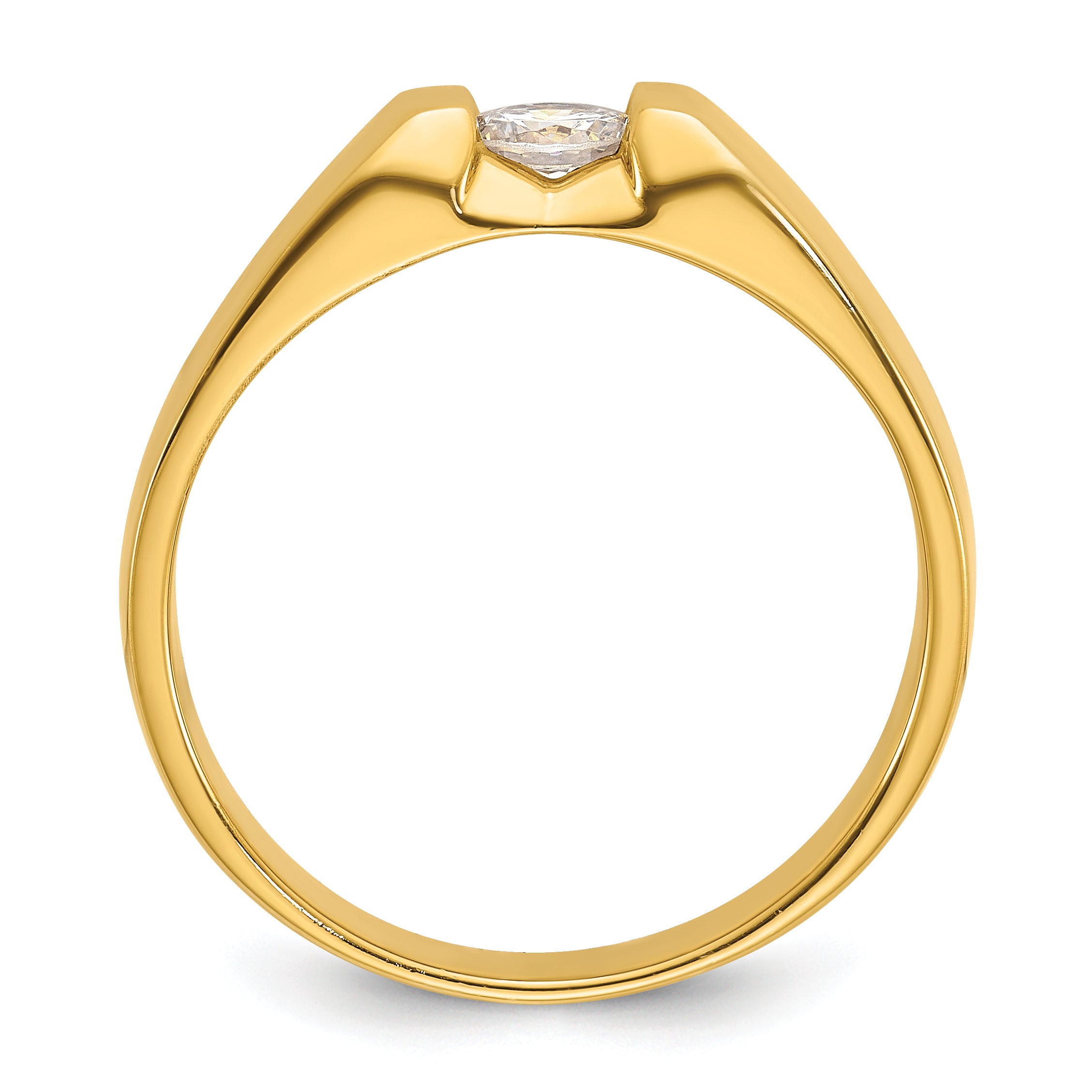 14k Yellow Gold Men's 1/3 carat Diamond Complete Ring
