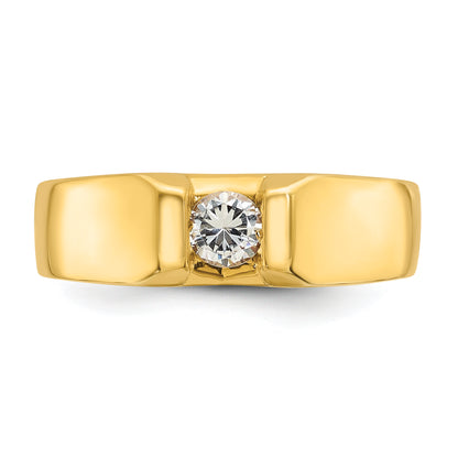 14k Yellow Gold Men's 1/3 carat Diamond Complete Ring