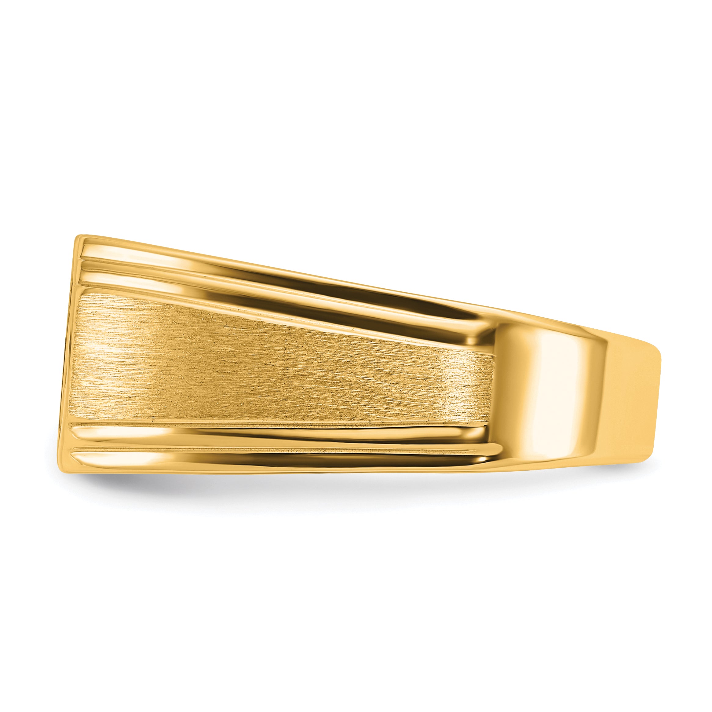 10K Yellow Gold Ibgoodman Men'S Polished And Satin Diamond Ring Mounting