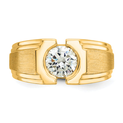 10K Yellow Gold Ibgoodman Men'S Polished And Satin Diamond Ring Mounting
