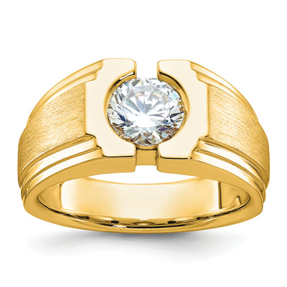 10K Yellow Gold Ibgoodman Men'S Polished And Satin Diamond Ring Mounting