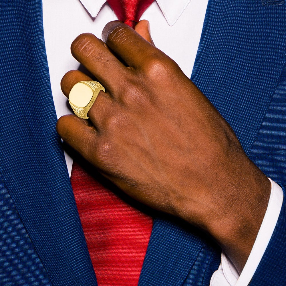 10K Yellow Gold 10Ky Fancy Ring Mounting