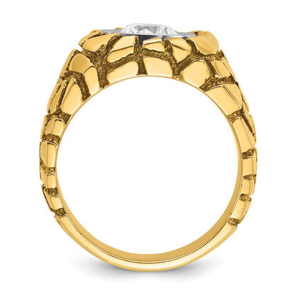 10K Two-Tone Ibgoodman Men'S Diamond Nugget Ring Mounting