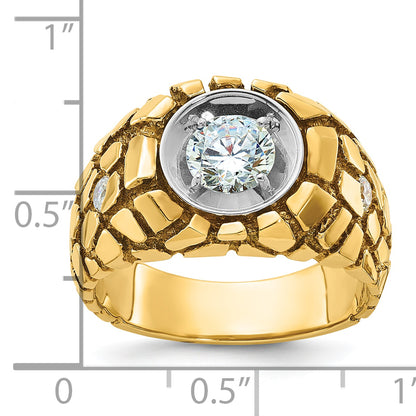 10K Two-Tone Ibgoodman Men'S Diamond Nugget Ring Mounting