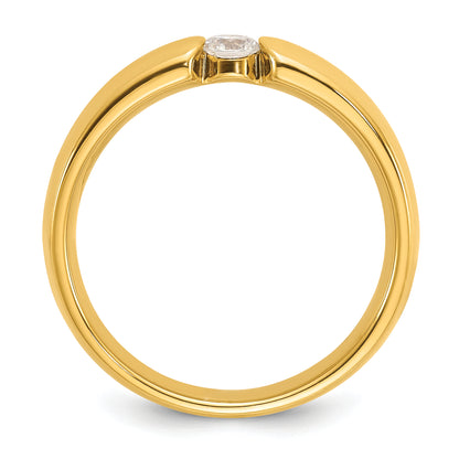 14k Yellow Gold Men's 1/4 carat Diamond Complete Ring