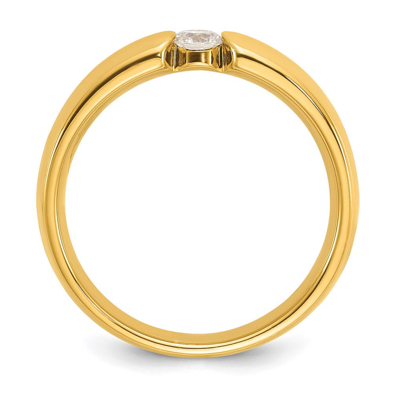 14k Yellow Gold Men's 1/4 carat Diamond Complete Ring