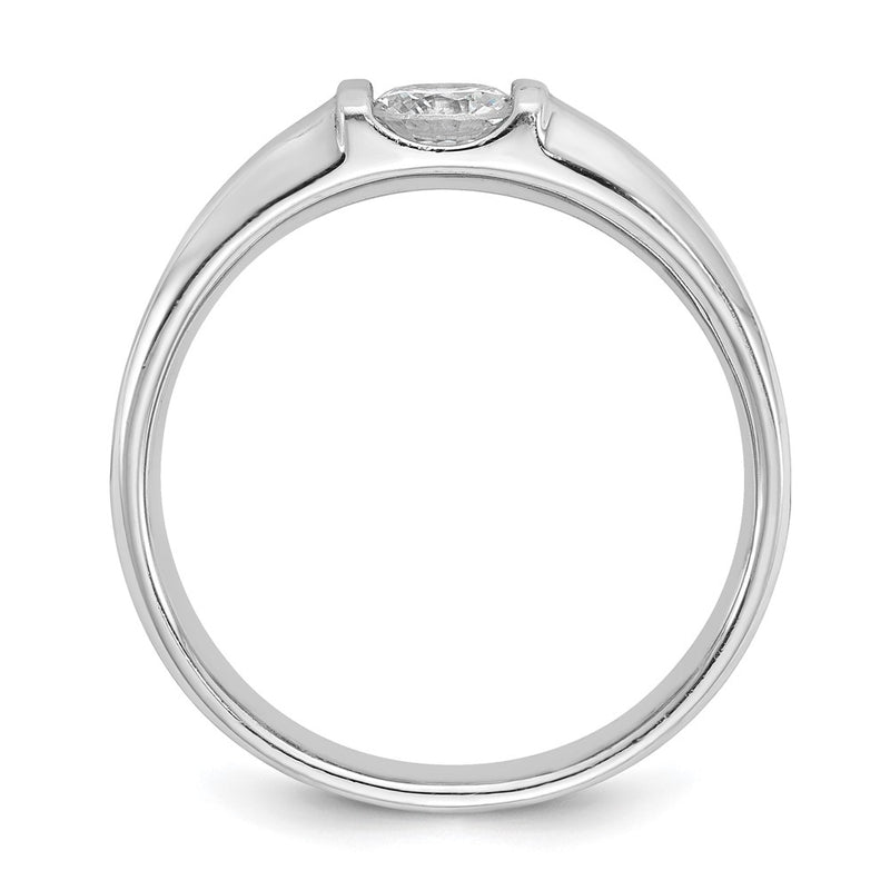 14K White Gold Ibgoodman 1/2 Carat Lab Grown Diamond Vs/Si+ G+ Complete Men'S Ring