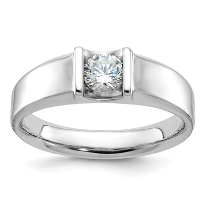 14K White Gold Ibgoodman 1/2 Carat Lab Grown Diamond Vs/Si+ G+ Complete Men'S Ring