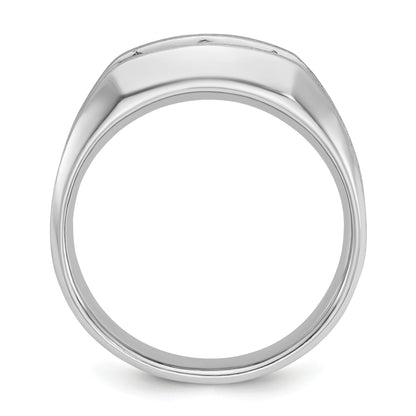 14k White Gold Men's 1/2 carat Diamond Complete Ring