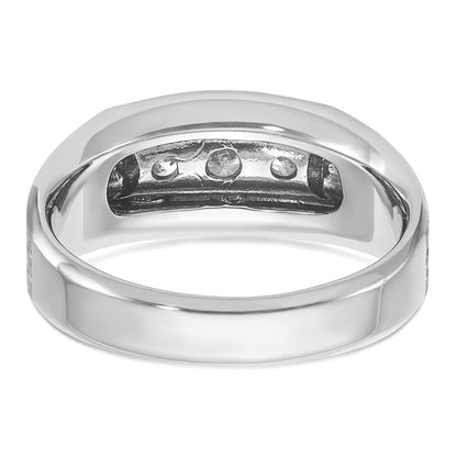 14k White Gold Men's 1/2 carat Diamond Complete Ring