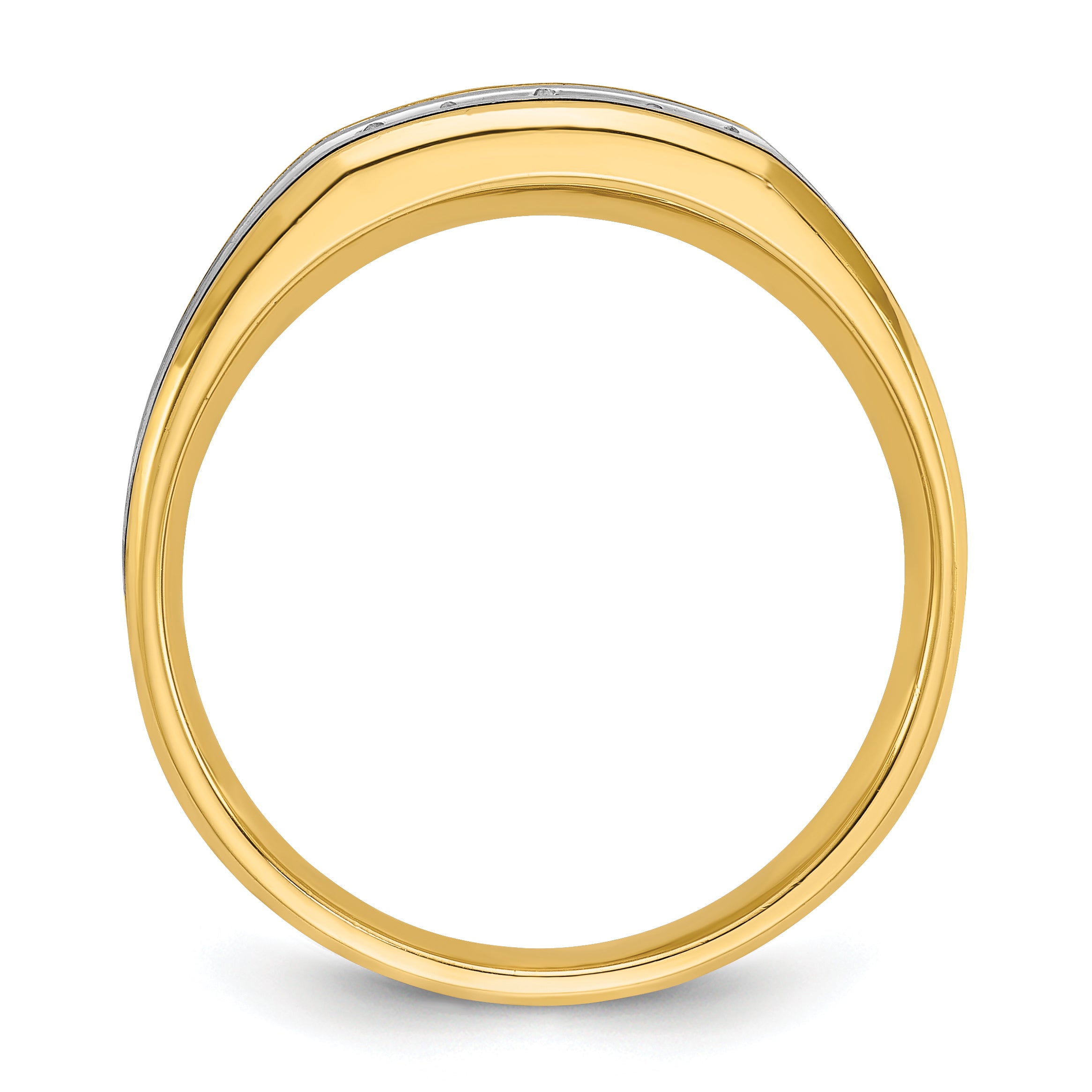 14k Two-tone Gold w/Black Rhodium Men's 1/4 carat Diamond Complete Ring