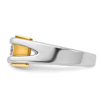10K Two-Tone Ibgoodman Men'S Diamond Complete Ring