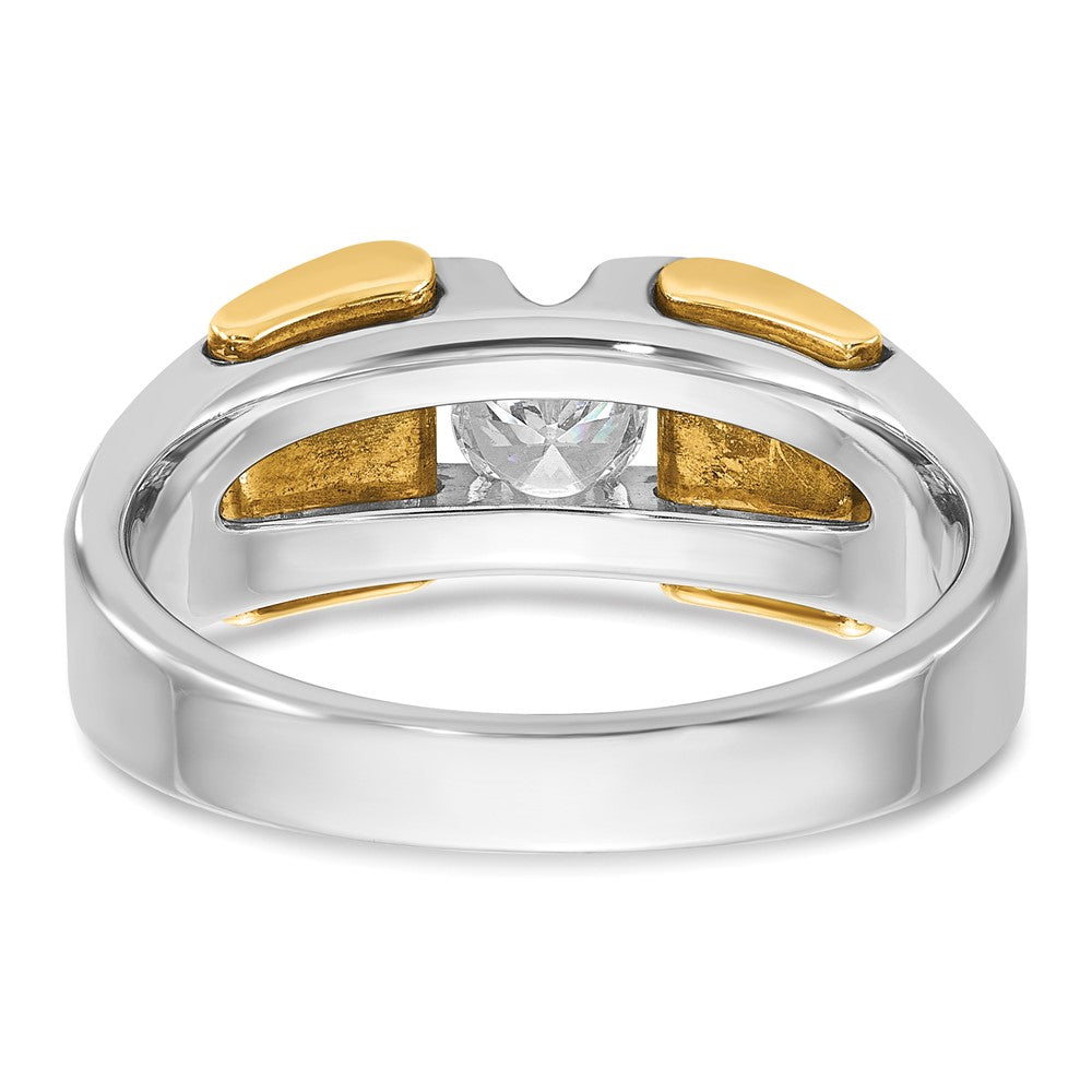 10K Two-Tone Ibgoodman Men'S Diamond Complete Ring