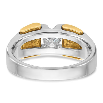 10K Two-Tone Ibgoodman Men'S Diamond Complete Ring