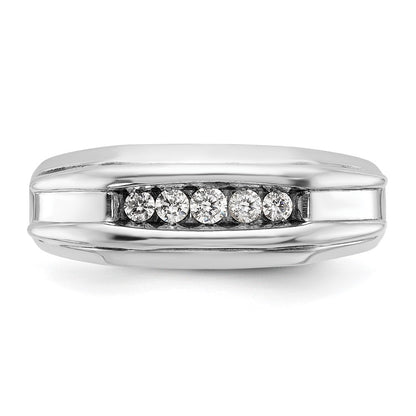14k Two-tone Gold Men's 1/4 carat Diamond Complete Ring