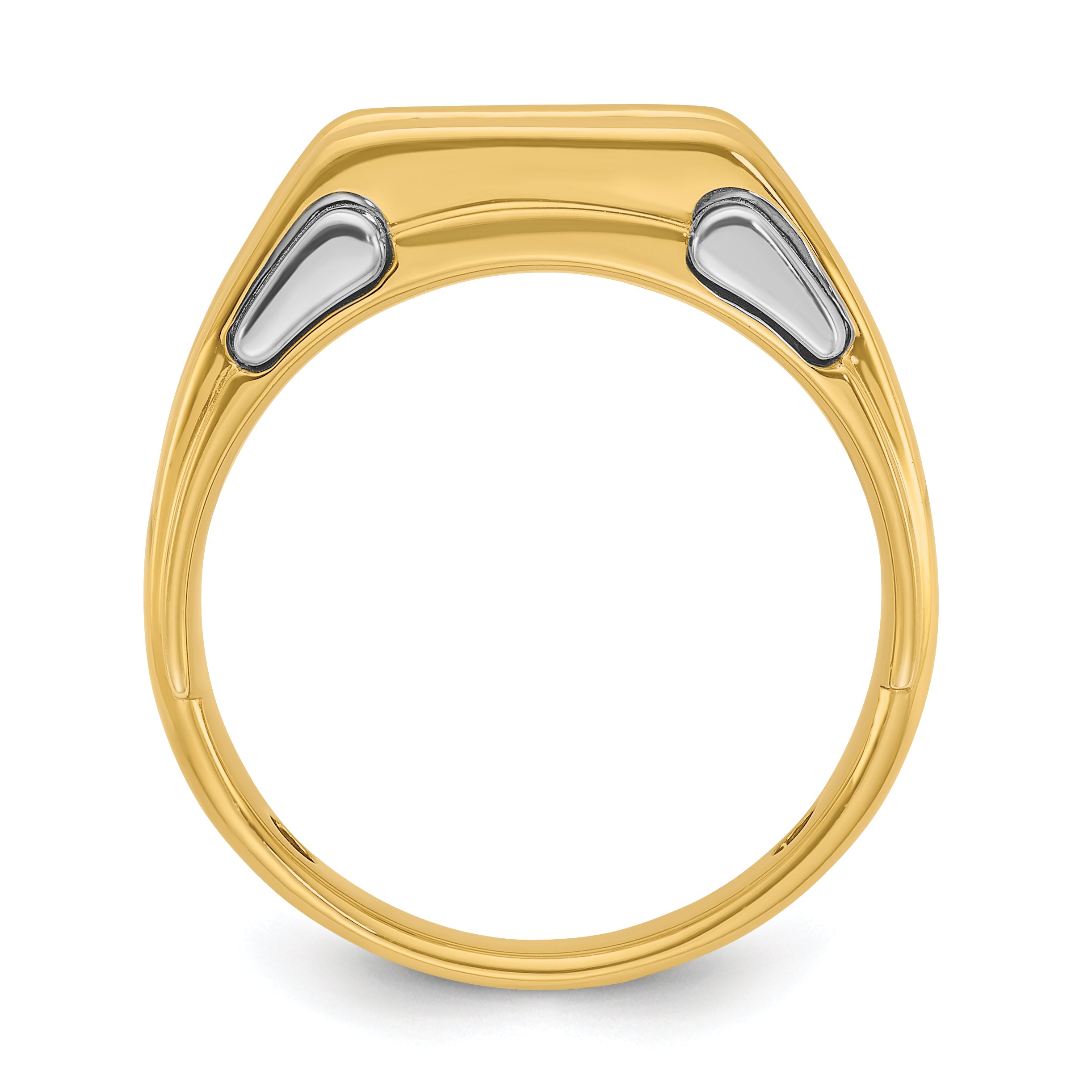 14k Two-tone Gold Men's 1/2 carat Diamond Complete Ring