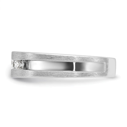 14k White Gold Men's 3/4 carat Diamond Complete Ring