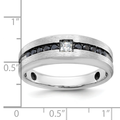 10K Yellow Gold Ibgoodman Men'S Polished And Brushed Diamond Ring Mounting