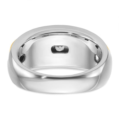 14k Two-tone Gold Men's 1.5 carat Diamond Complete Ring